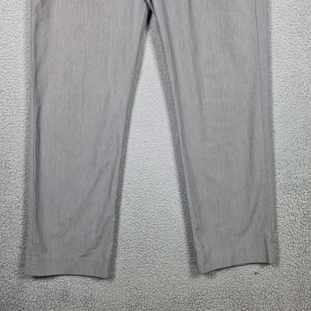 Banana Republic Pants Mens Size 34x32 Gray Pin Striped Straight Fit 100% Cotton